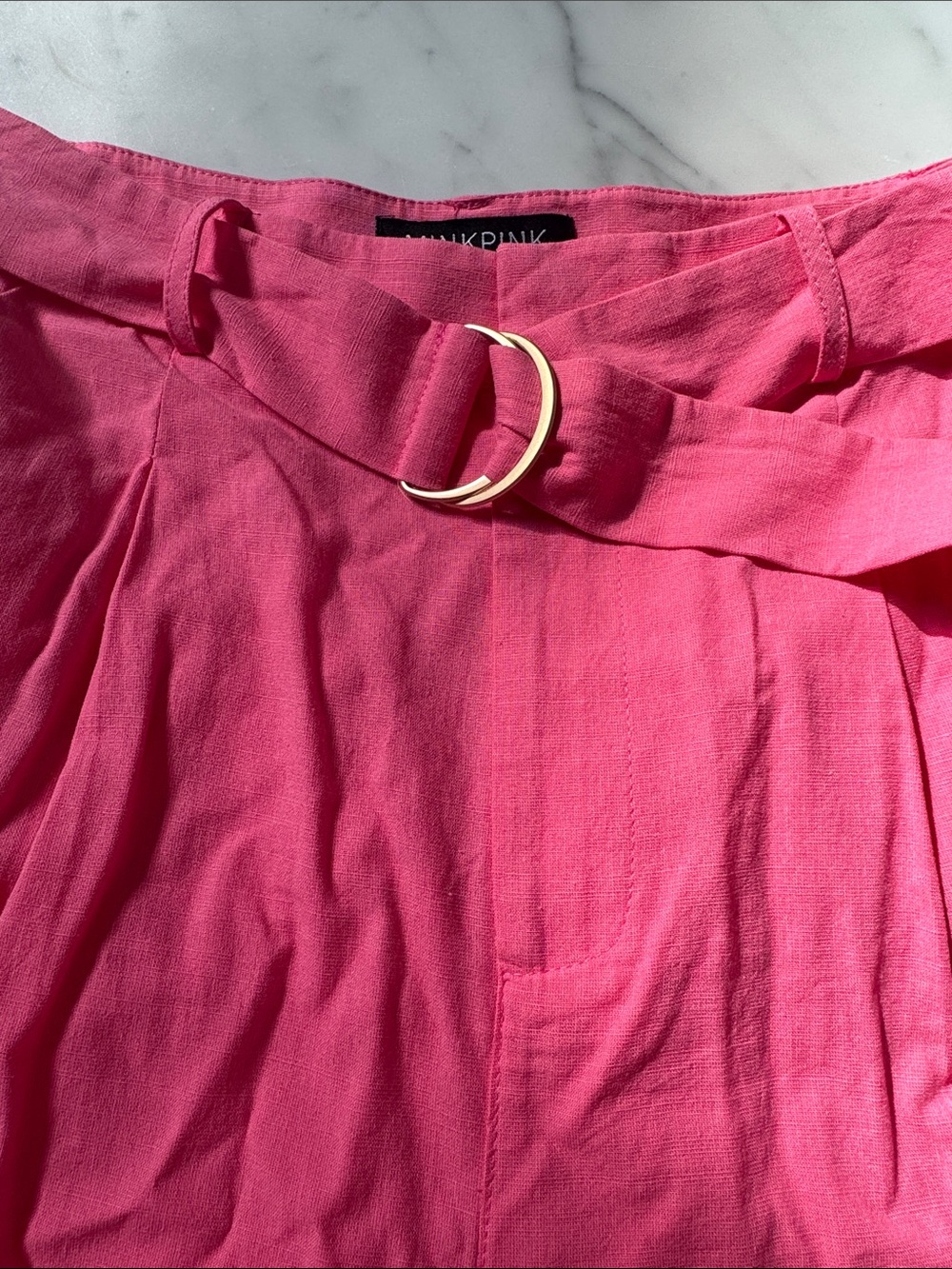 MINKPINK Linen Kalani Belted Pants (matching crop listed) - Picture 4 of 6